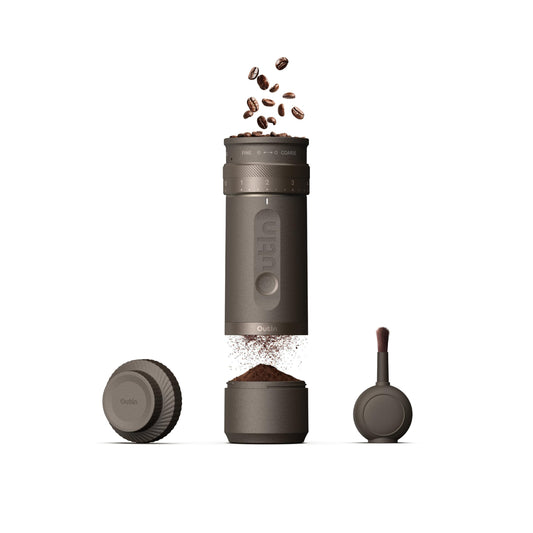 OutIn Fino Portable Electric Burr Coffee Grinder — 28 Grind Settings, Fast-Charge Battery